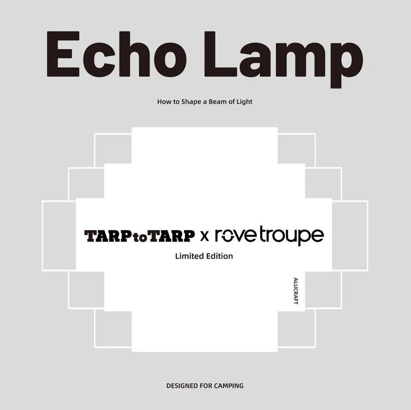 ECHO LAMP 與 TARPtoTARP 聯名版的方形宣傳畫