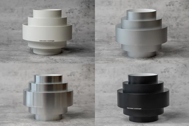 ECHO LAMP 四種金屬顏色的產品組合圖