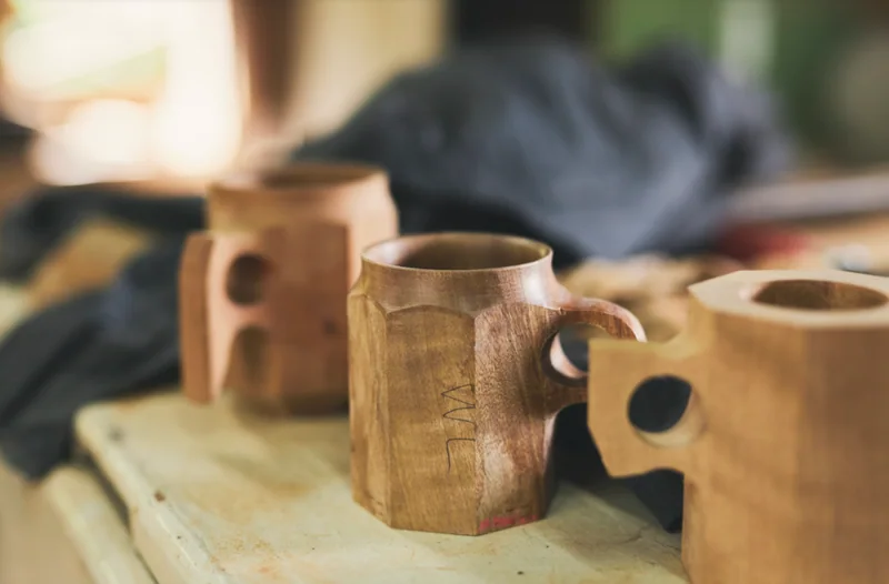 JINCUP works in progress on a bench.