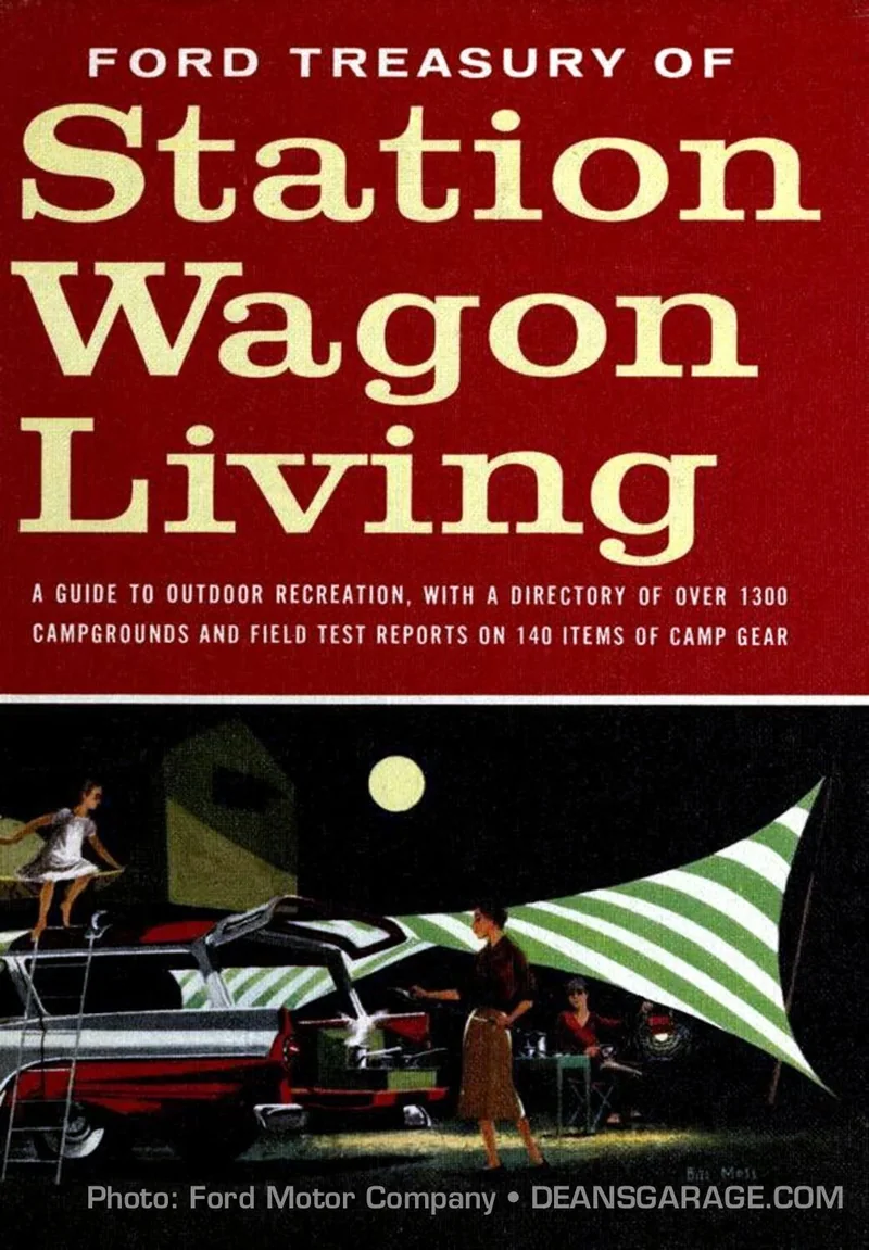 1957年Ford Treasury of Station Wagon Living露营指南封面