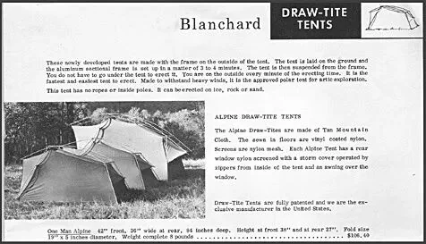 1960 年 Blanchard Draw-Tite Alpine 产品目录