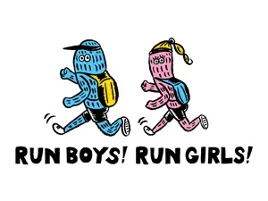 Run boys! Run girls! 跑步社群插畫