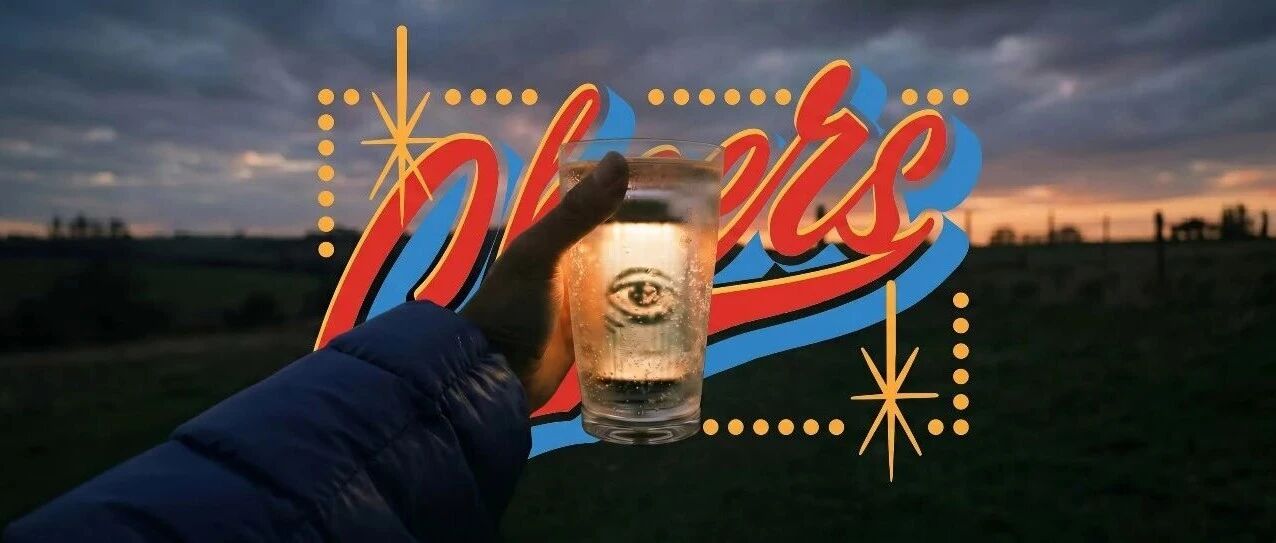 《CHEERS！》vol.3 的 od.spt 专题横幅，发光杯映着营地黄昏