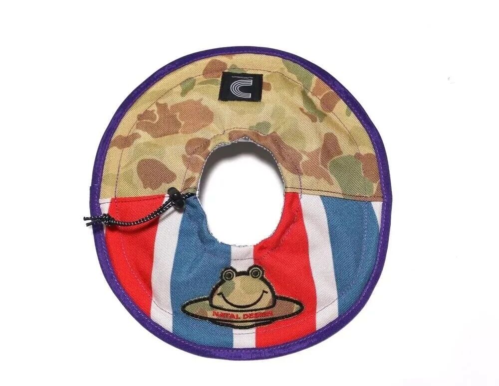 圆形灯罩把 Camo、Retro Stripe 与图形徽章拼接在一起