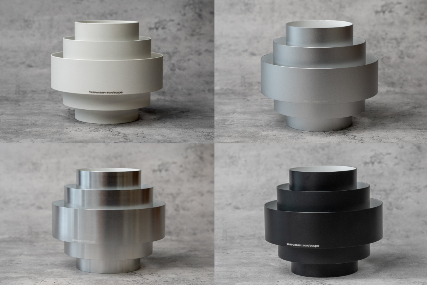 ECHO LAMP 四种金属颜色的产品组合图